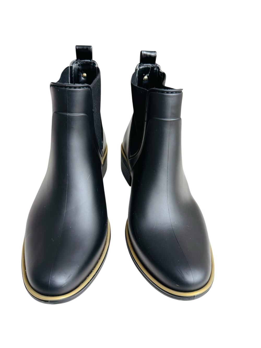 Kate Spade New York Black Chelsea Rain Boots Waterproof Ankle Boots Women’s 6